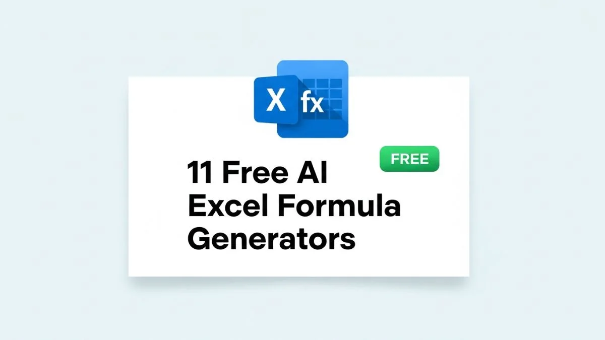 11 Free AI Excel Formula Generators