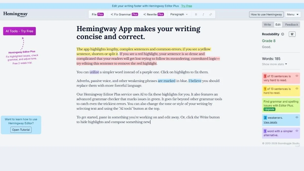 9 Best Hemingway Editor Alternatives for Cleaner, Clearer Writing (2026)
