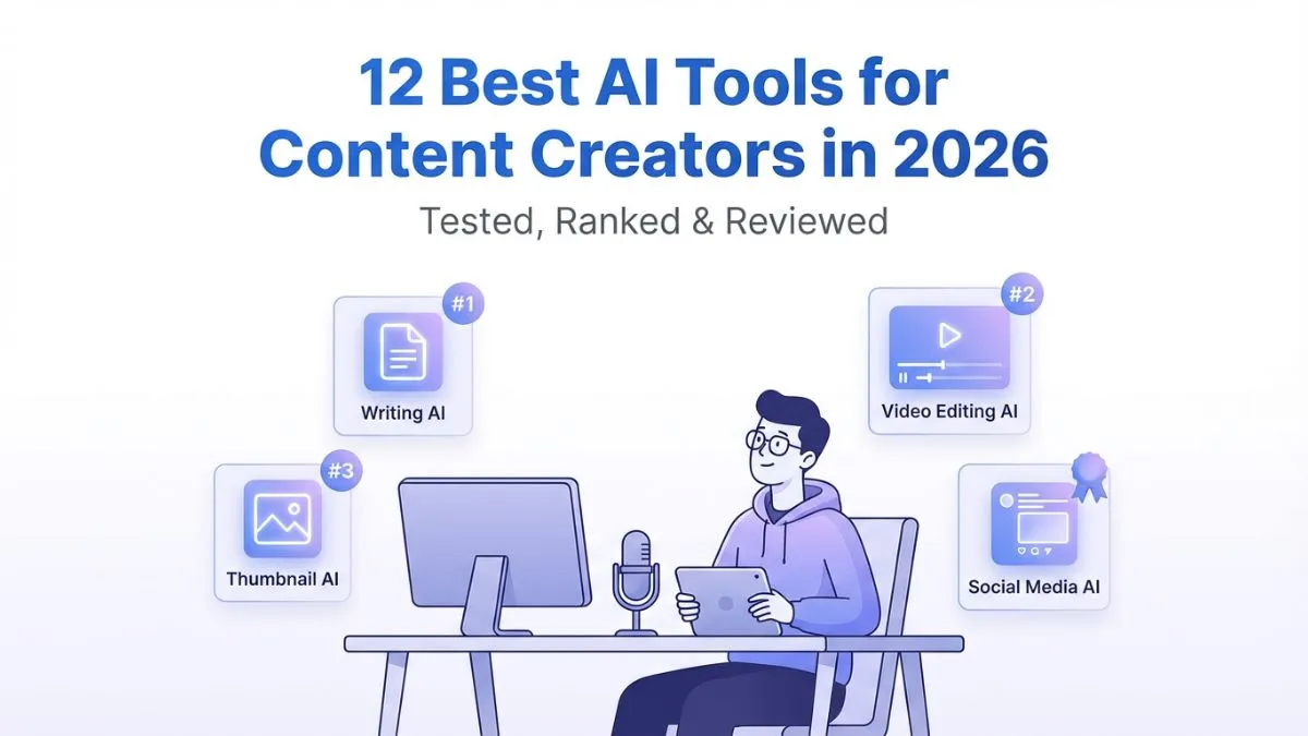 The 12 Best AI Tools for Content Creators in 2026 (Tested & Ranked)