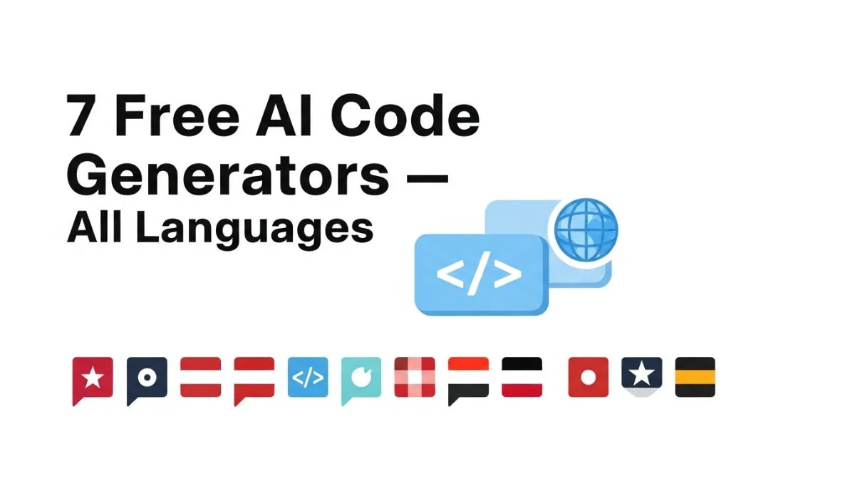 7 Free AI Code Generators — All Languages